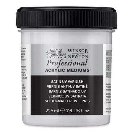 Winsor & Newton Artists' Acrylic UV Varnish, 250ml Jar, Satin