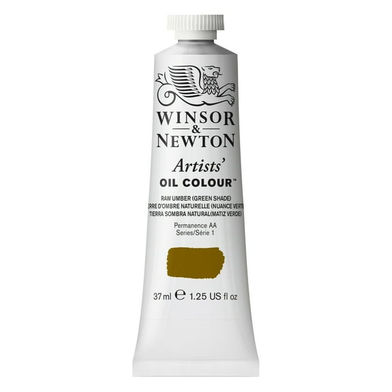 Winsor & Newton Artists Oil Color, 37ml, Raw Umber Green Shade