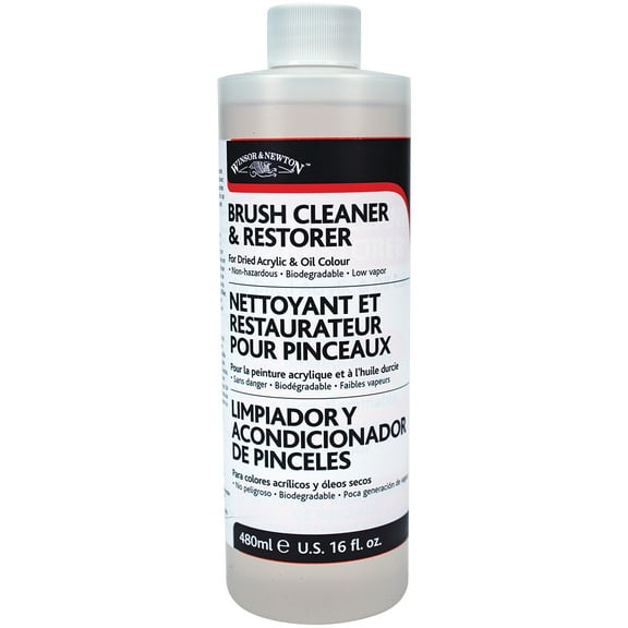 Winsor & Newton Brush Cleaner & Restorer, 16 oz.