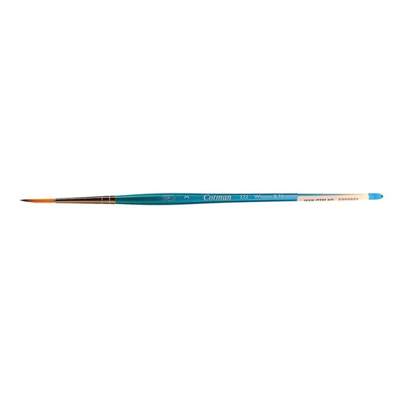 Winsor & Newton Cotman Watercolor Brush - Designers' Round, Short Handle, Size 3