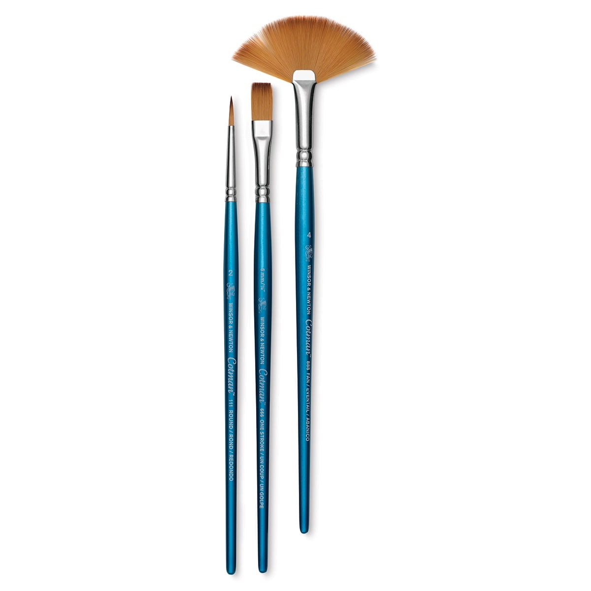 Winsor & Newton Cotman Watercolor Brush Set - Set 3, Set of 3, Short Handle  