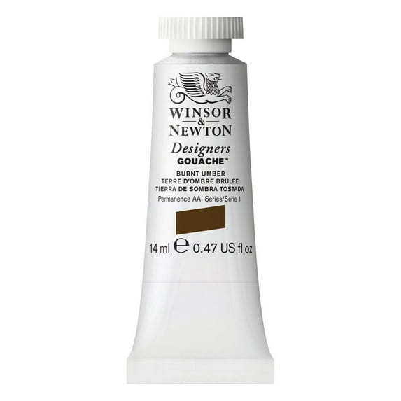 Winsor & Newton Designers Gouache Color, 14ml, Burnt Umber