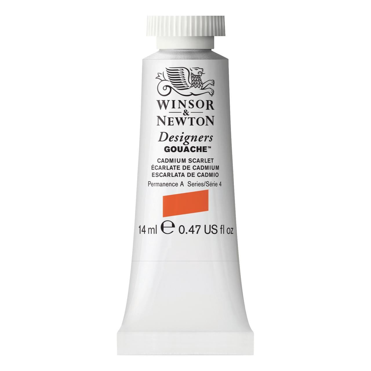 Winsor & Newton Designers Gouache Color, 14ml, Cadmium Scarlet