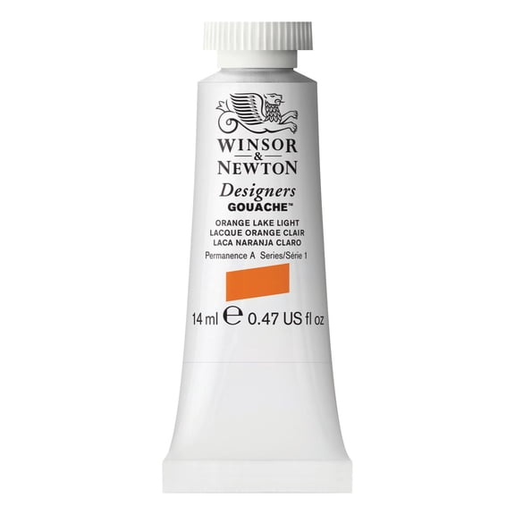 Winsor & Newton Designers Gouache Color, 14ml, Orange Lake Light
