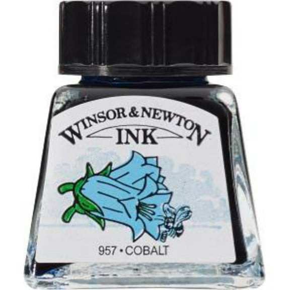 Winsor & Newton Drawing Ink, .5 oz. Bottle, Cobalt
