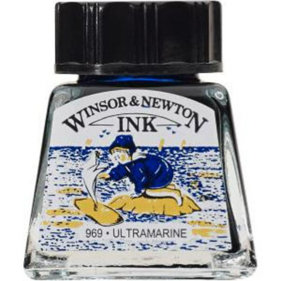 Winsor & Newton Drawing Ink, .5 oz. Bottle, Ultramarine