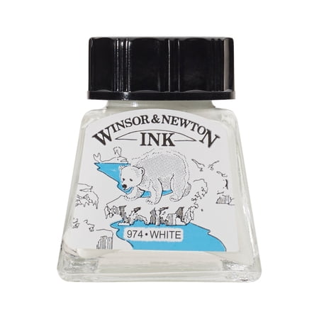Winsor & Newton Drawing Ink, .5 oz. Bottle, White