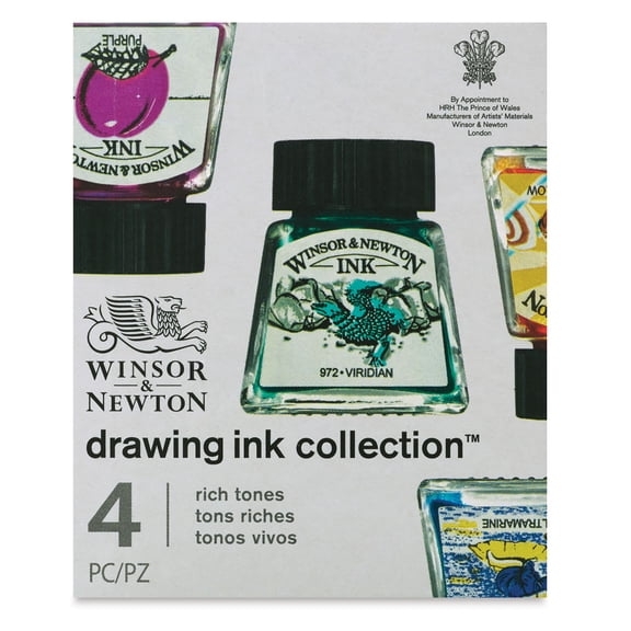 Winsor & Newton Drawing Ink - Rich Tones, Set of 4