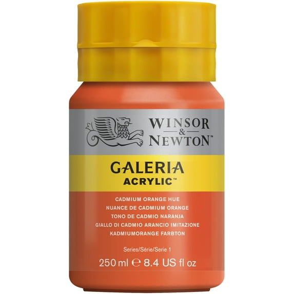 Winsor & Newton Galeria Acrylic Paint, 250ml, Cadmium Orange Hue