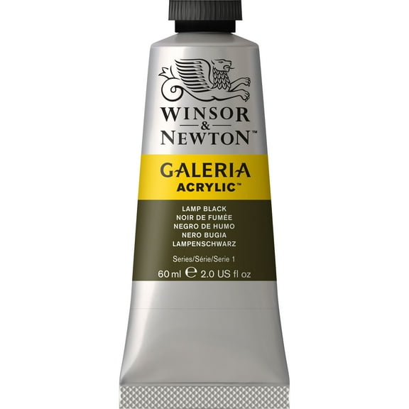 Winsor & Newton Galeria Acrylic Paint, 60ml, Lamp Black