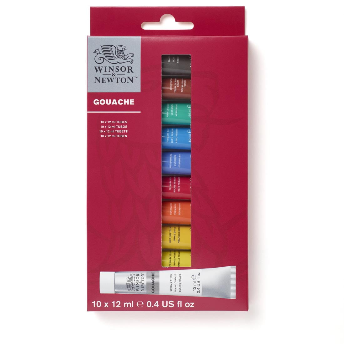 Winsor & Newton Gouache Paint, 12 mL Tubes, 10 Colors