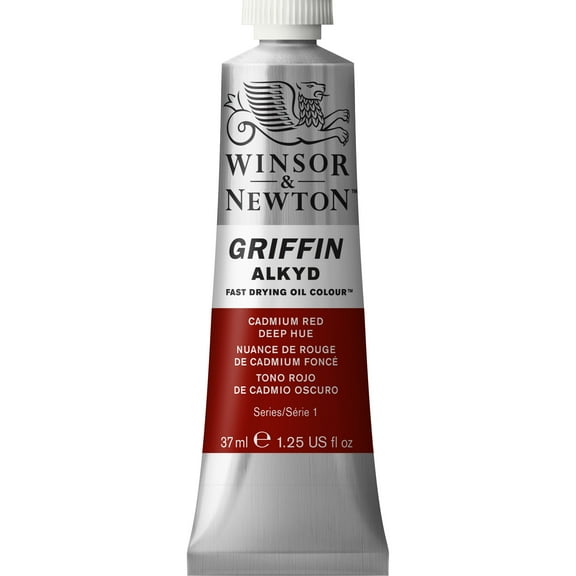 Winsor & Newton Griffin Alkyd Fast-Drying Oil Paint, 37ml, Cadmium Red Deep Hue
