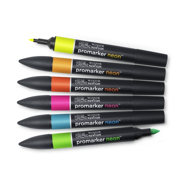 Winsor & Newton ProMarker Set, 6-Marker Neon Set
