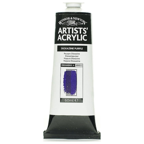 Winsor & Newton Professional Acrylic Colors, 60 mL, Dioxazine Purple, 229, Pack Of 2