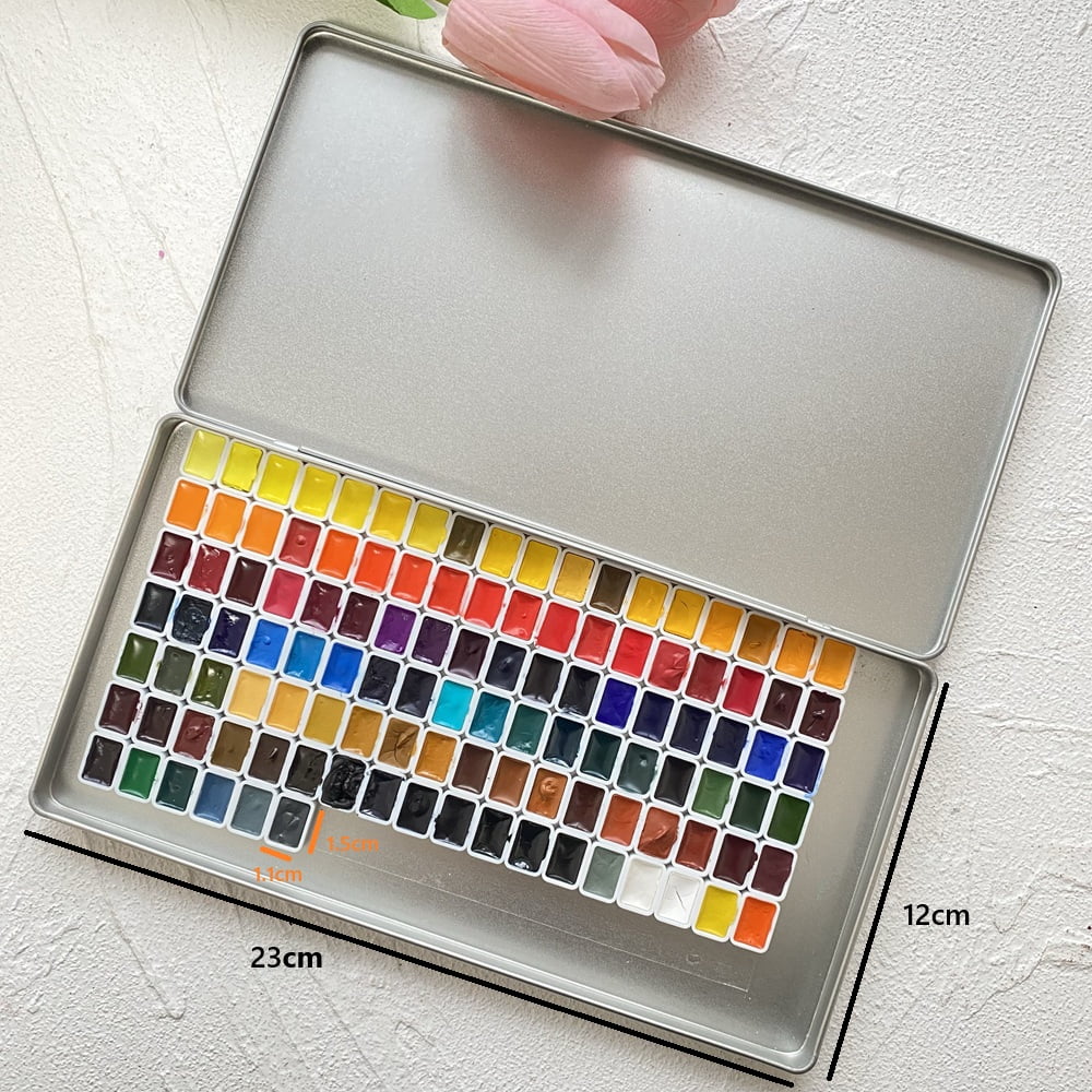 Winsor & Newton Professional Artist Watercolor 114 Colors 0.5ml Iron Box Dispenser Watercolor Paint For Artists Students