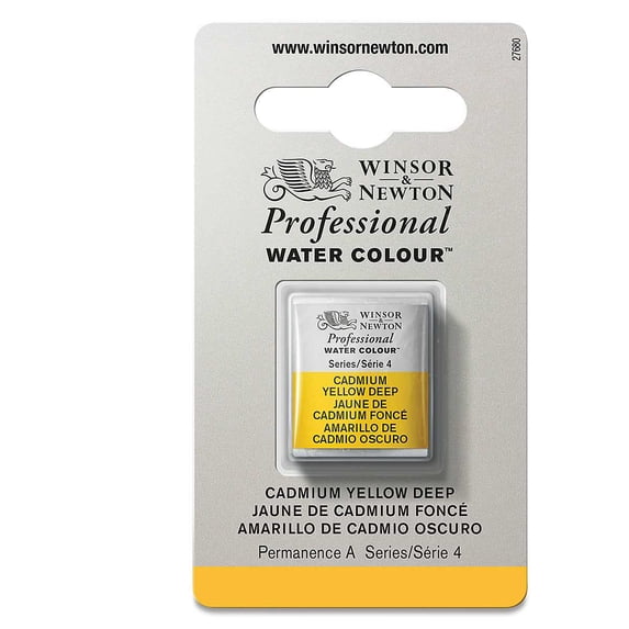 Winsor & Newton Professional Watercolor - Cadmium Yellow Deep, Half Pan