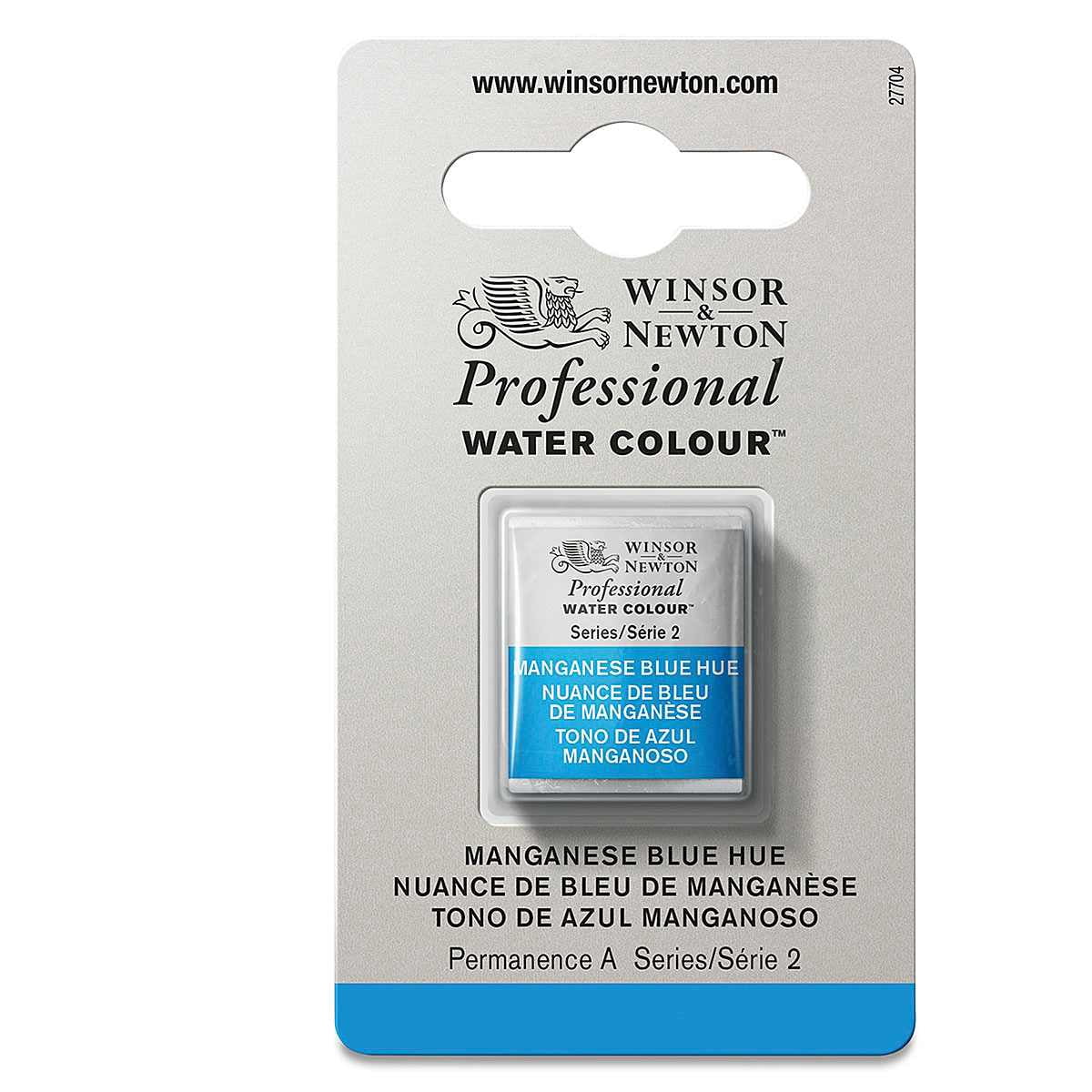Winsor & Newton Professional Watercolor - Manganese Blue Hue, Half Pan
