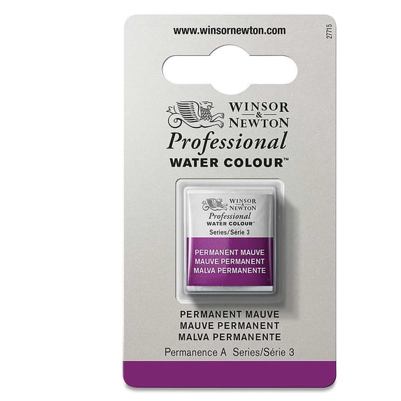 Winsor & Newton Professional Watercolor - Permanent Mauve, Half Pan