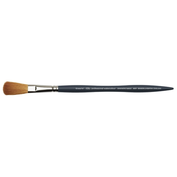 Winsor & Newton Professional Watercolor Synthetic Sable Brush, Mop, 1/2"