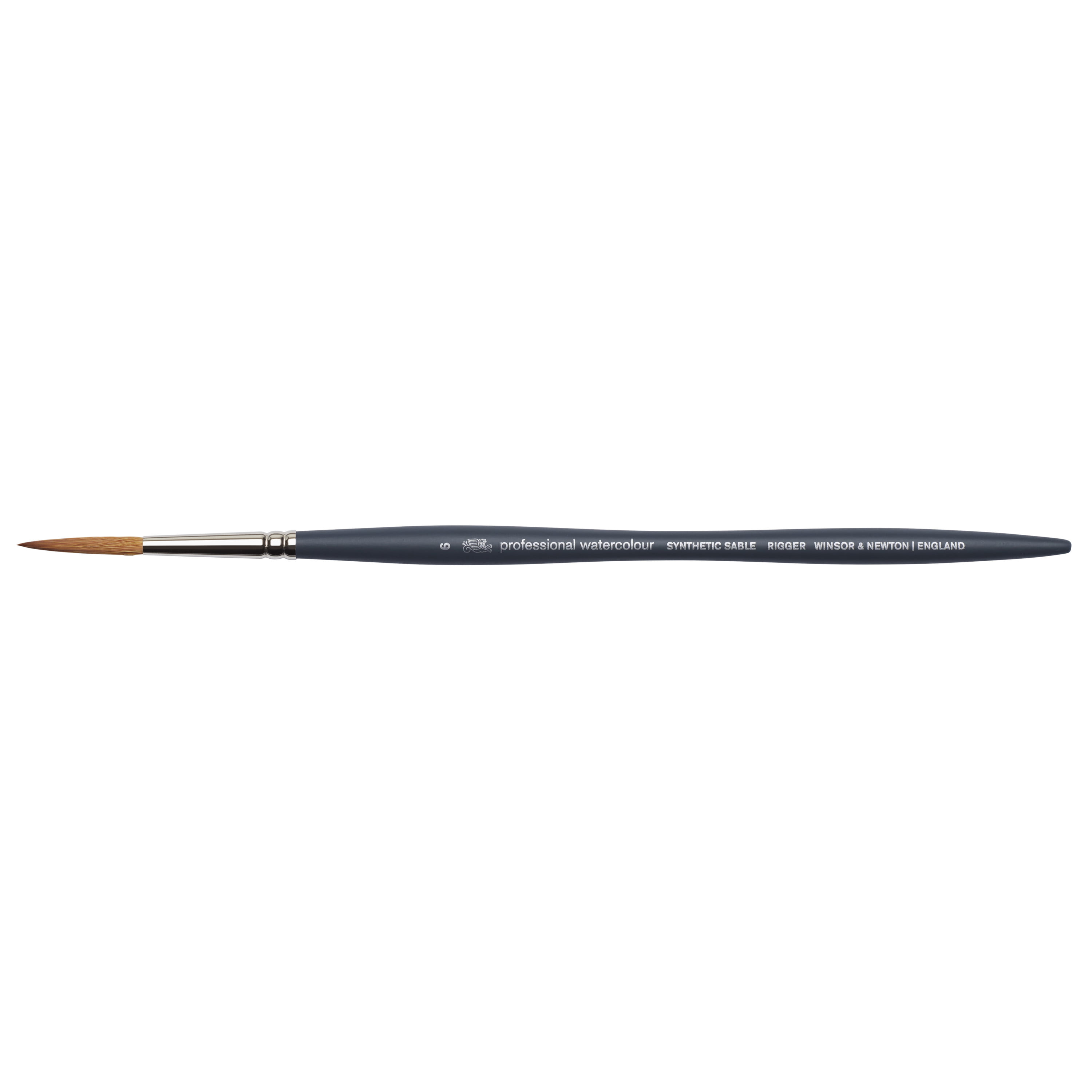 Winsor & Newton Professional Watercolor Synthetic Sable Brush, Rigger, 6
