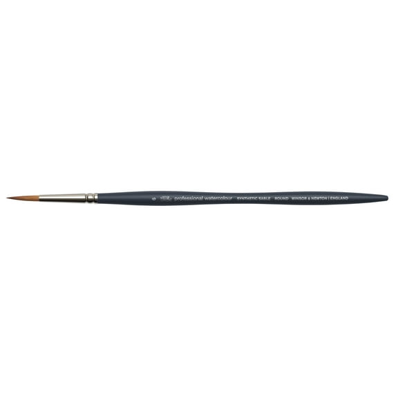 Winsor & Newton Professional Watercolor Synthetic Sable Brush, Round, 6