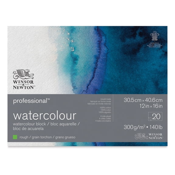 Winsor & Newton Professional Watercolour Paper Block, Rough