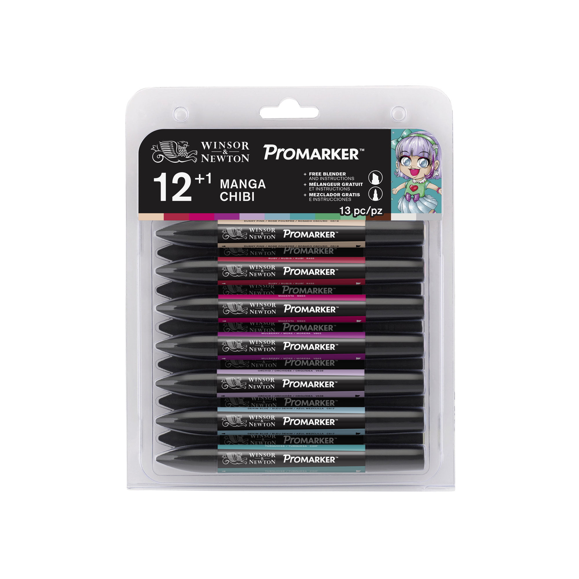 Letraset ProMarker - Manga Fantasy - Set of 12 markers plus