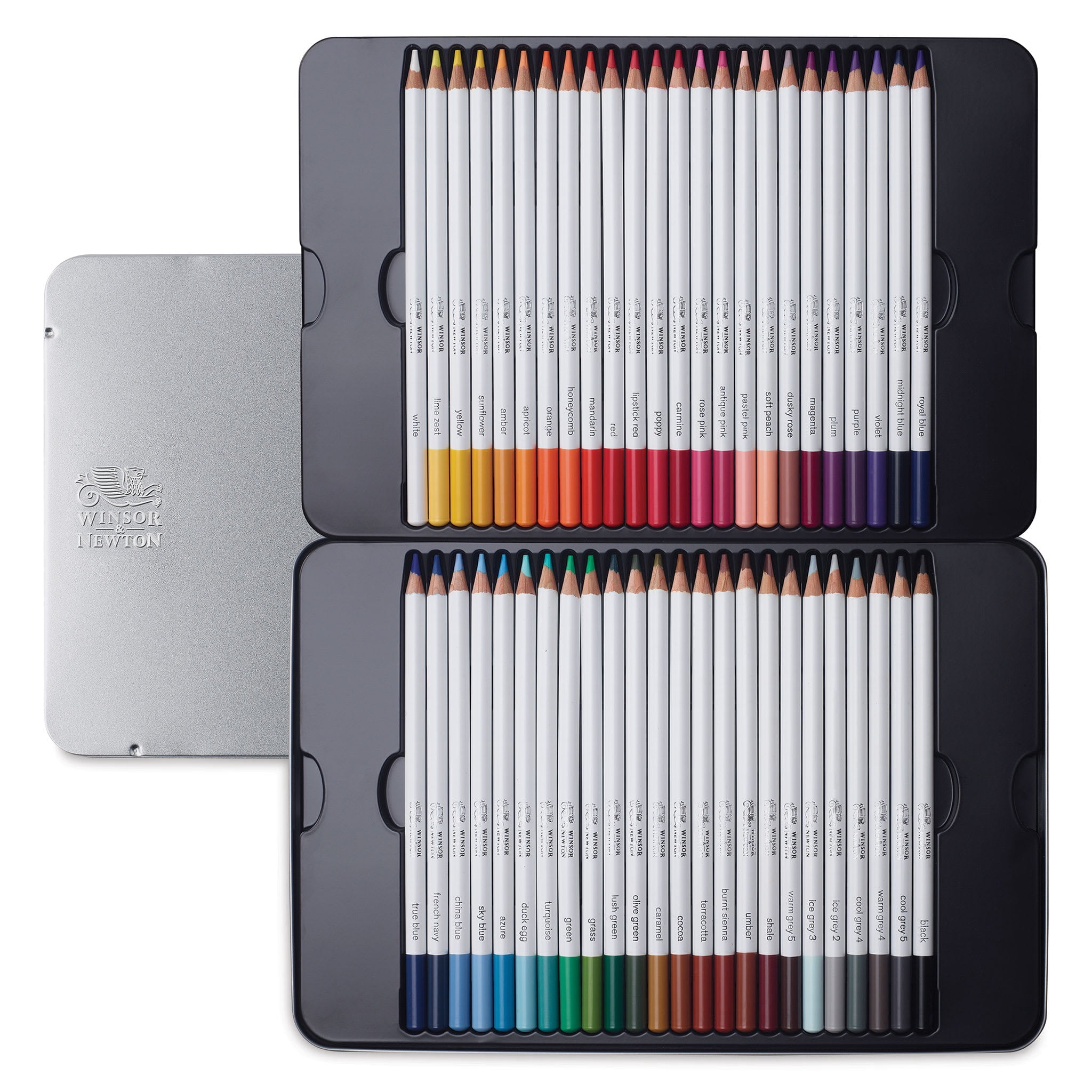 Winsor & Newton Studio Collection Watercolor Pencil Tin, 48 Colors