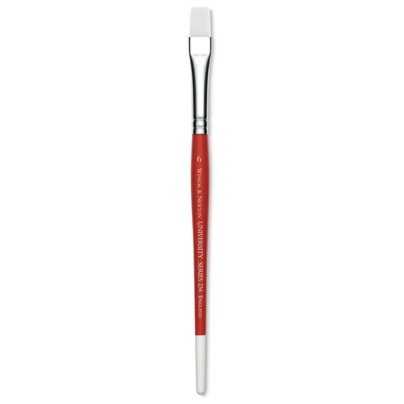 Winsor & Newton University Brush - Flat, Size 6, Short Handle