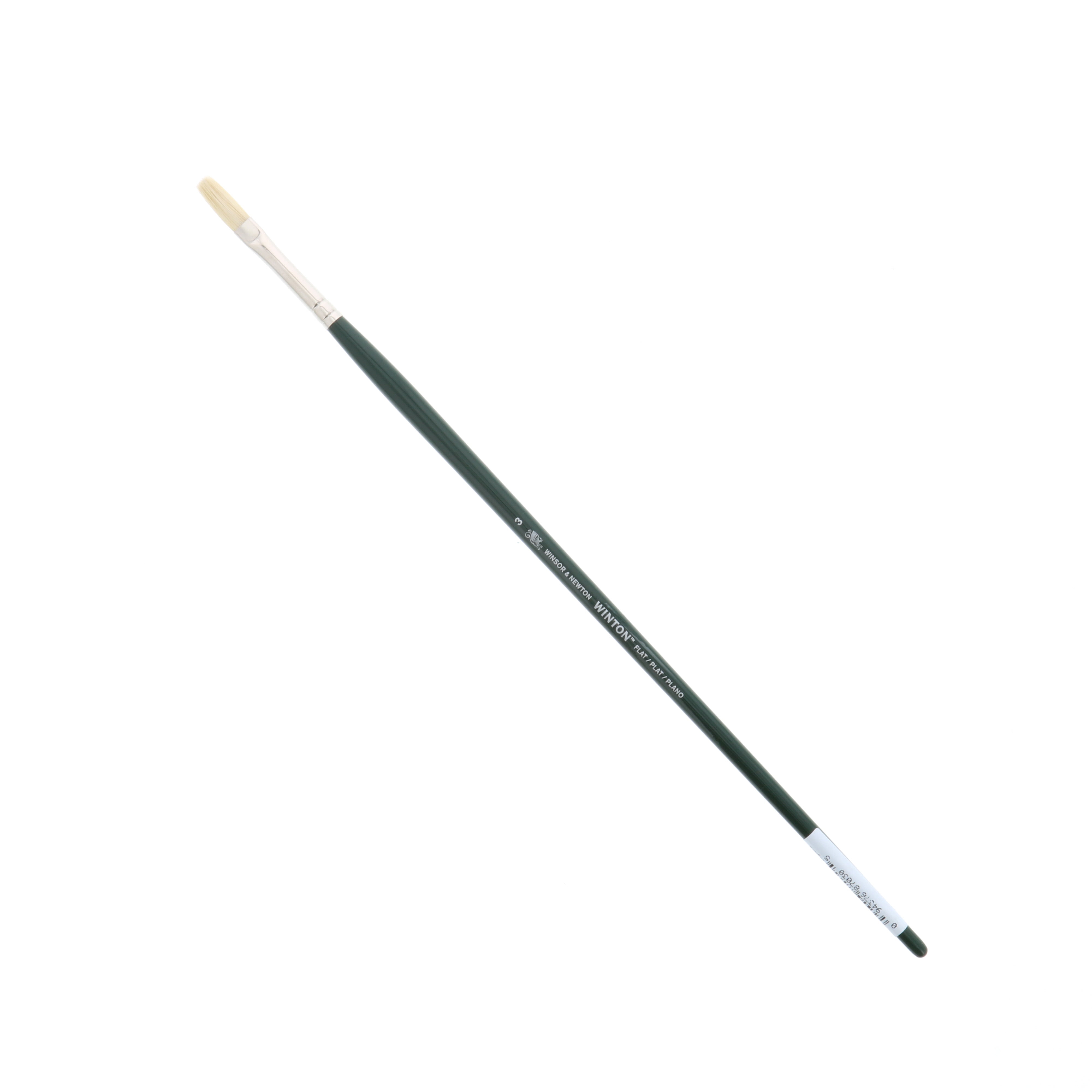 Winsor & Newton Winton Oil Paint Brushes - 3 Pack, Long Handle, Synthetic Hog Bristle, Black - View #4