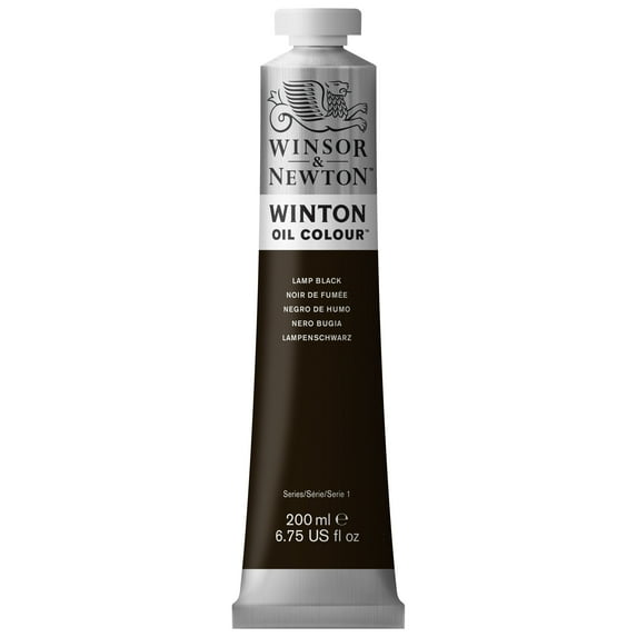 Winsor & Newton Winton Oil Color, 200ml, Lamp Black