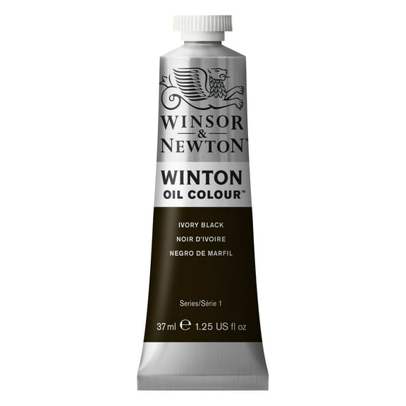 Winsor & Newton Winton Oil Colour Tube, 37ml, Ivory Black