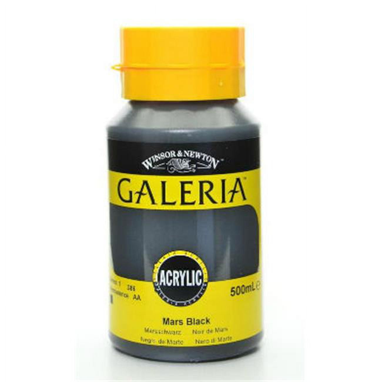 Winsor & Newton 500ml Galeria Acrylic Paint Squeeze Bottle Mars Black
