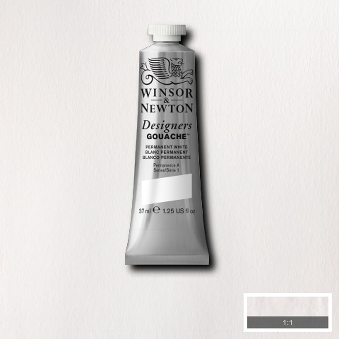 Winsor and Newton Designers Gouache 1.25 oz. Permanent White