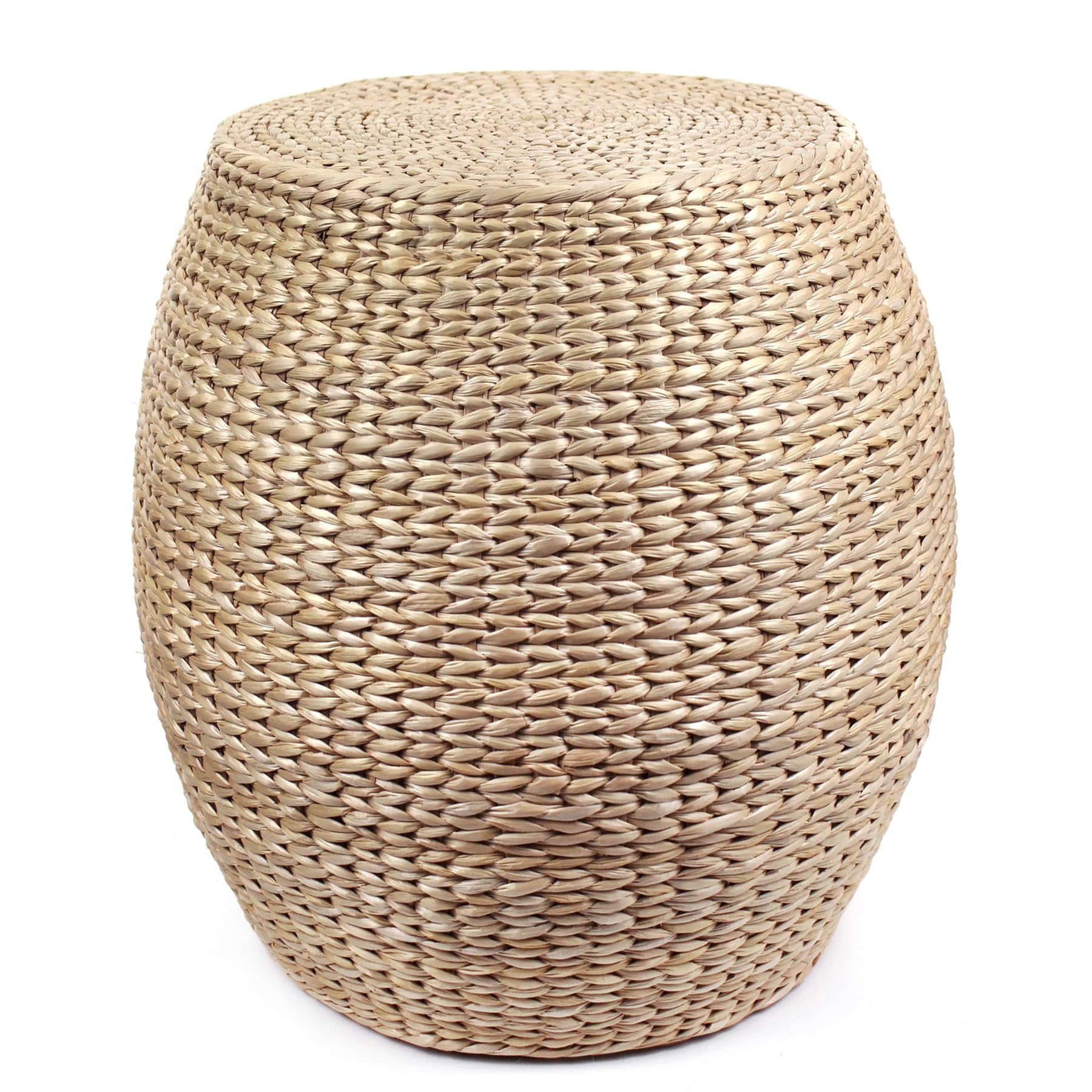 Winsterch Round Poufs Ottoman,Hand Woven Natural Braided Cattail ...