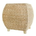 thumbnail image 1 of Winsterch Square Poufs Ottoman,Hand Woven Natural Braided Cattail Ottomans Pouf for Patio,Home,Office, Bedroom Indoor Outdoor Porch,Wooden Footstool/Floor Accent Chair,Ottoman Foot Rest, 1 of 5