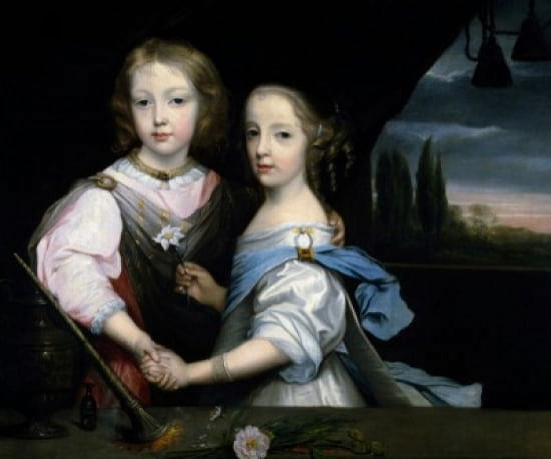 Winston and Arbella Churchill by Sir Anthony van Dyck (1559-1641) UK London Marlborough Fine Arts Ltd Collection Canvas Art - Sir Anthony van Dyck (24 x 36)
