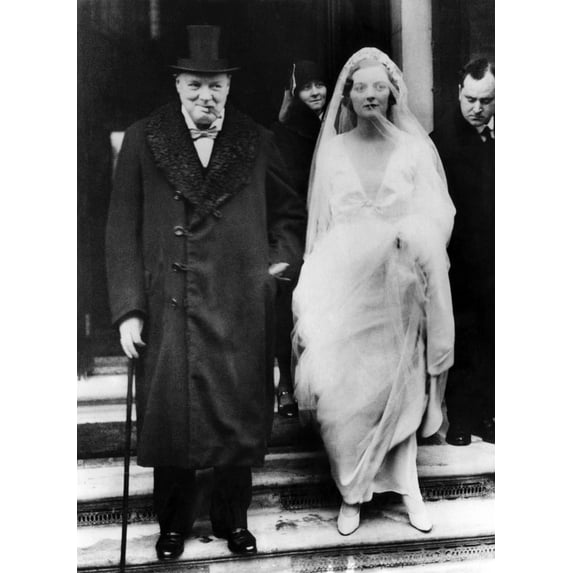 Winston Churchill Escorts His Daughter History (18 x 24)