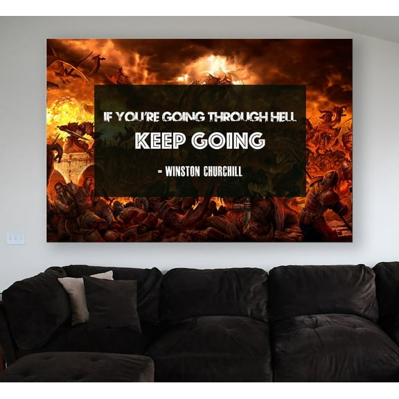 Winston Churchill Quote Poster or Wrapped Canvas