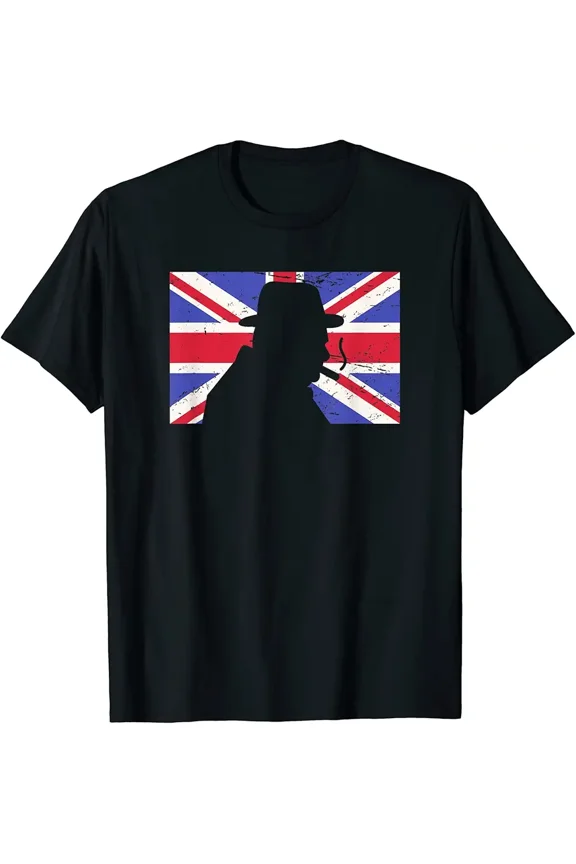 Winston Churchill WWII Battle of Britain UK Flag History Top Unisex T-Shirt, up to Size 5XL