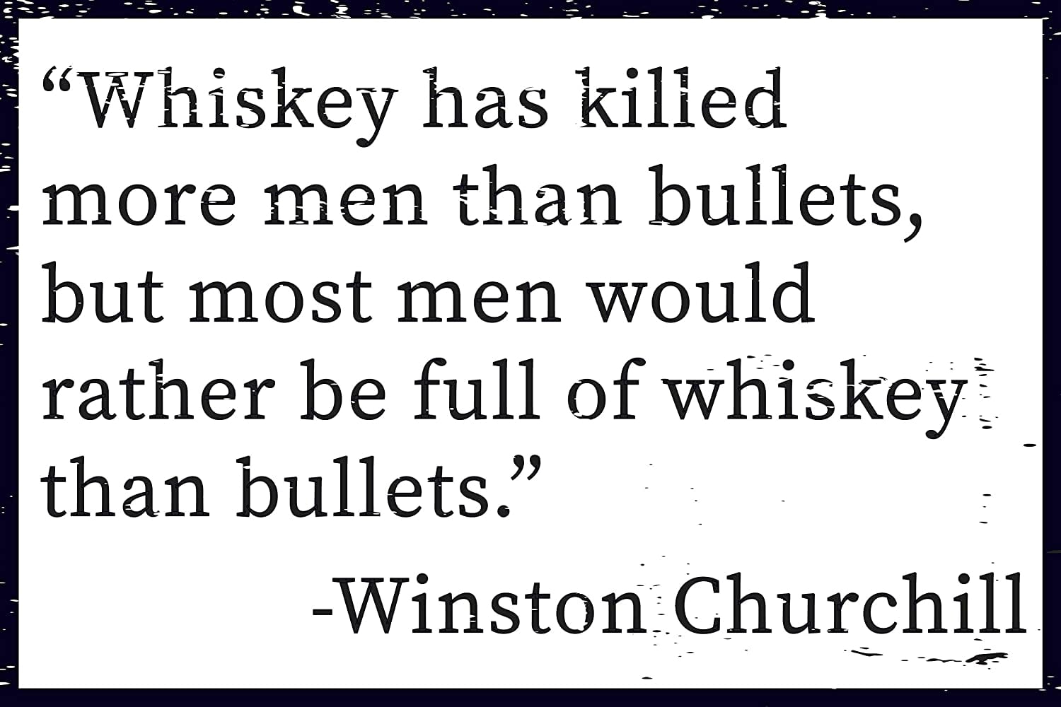 Targa In Metallo 30,5x20,3 Cm Con Citazione Di Winston Churchill Sul Whisky – Divertente Decorazione Per Bar, Pub, Garage E Man Cave