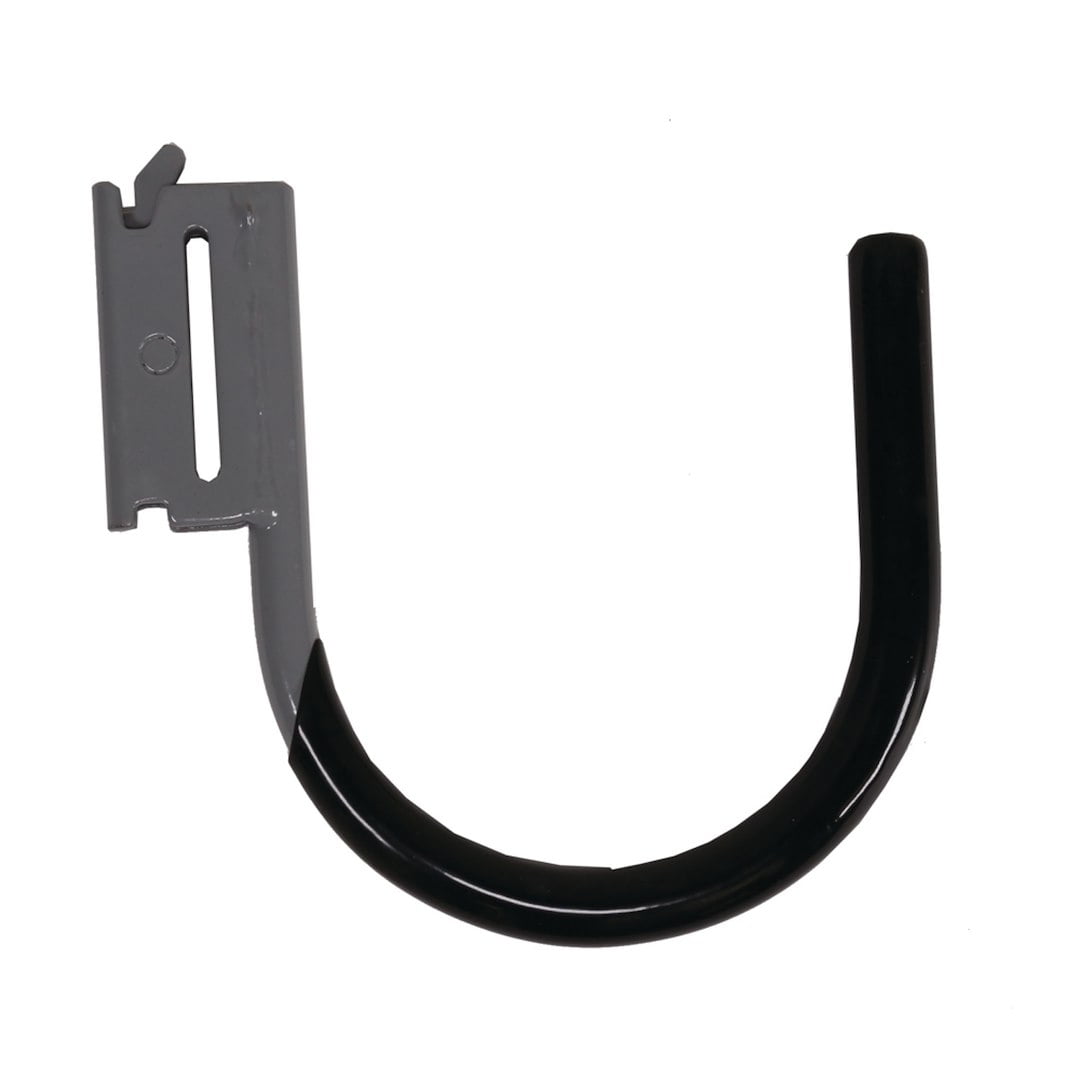 Gray and Black Powder Coated Large Steel J Hook