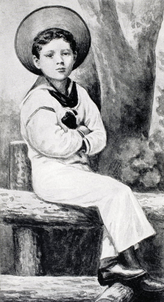 Winston S Churchill 1874 To 1965 Aged Five From A Roving Commission By Winston S Churchill Published By Scribners 1930 Canvas Art - Ken Welsh Design Pics (20 x 38)