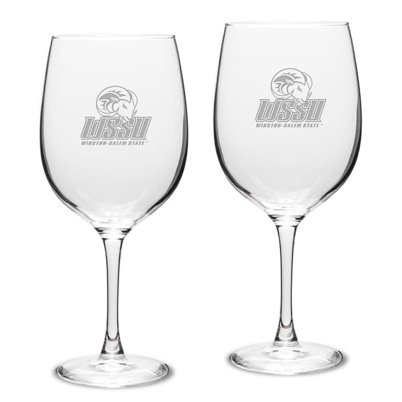 Winston-Salem State Rams 2-Piece Traditional Robusto Red Wine Table Glass Set