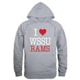 thumbnail image 1 of Winston-Salem State University Rams I Love Hoodie, Heather Grey - 2XL, 1 of 1