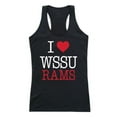 thumbnail image 1 of Winston-Salem State University Rams Women I Love Tank Top, Black - Extra Large, 1 of 1
