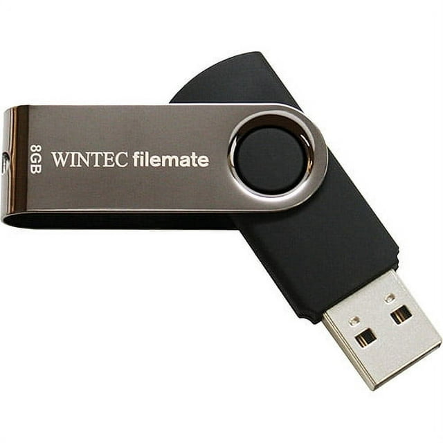 Wintec FileMate 8GB SWIVEL USB Flash Drive, USB 2.0