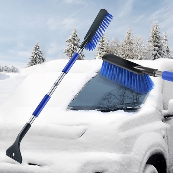 Winter 2-In-1 Car Snow Brush and Ice Scraper,32"Long Handle Snow Removal Tools,Durables and Sturdy Materials for Easys Snow Removal,Suitable for Vehicles SUVs and Trucks Clean