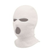 Winter 3 Holes Ski Mask Motorcycle Windproof Full Face Knit Hats Ski Mask Men Warm Wool Balaclava embroidery Winter Knitted hats