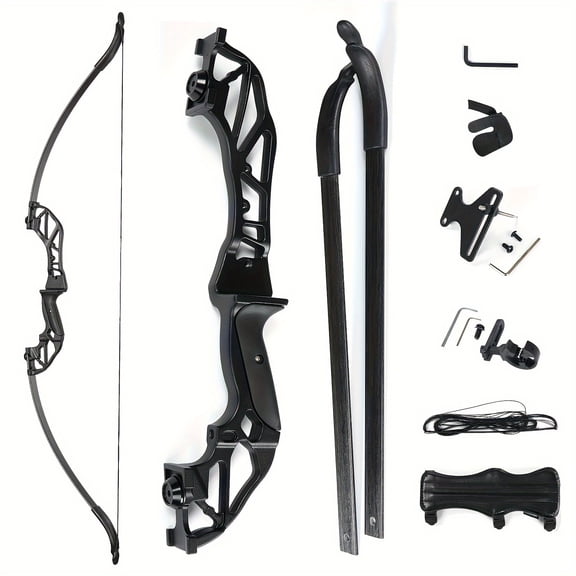Winter 56" Recurve Bows For Adults, Aluminum Alloy Riser, Archery Takedown Bow Set For Adults/Youth/Teens Beginners Target Practicing, Right Handed, 30/40/55lbs